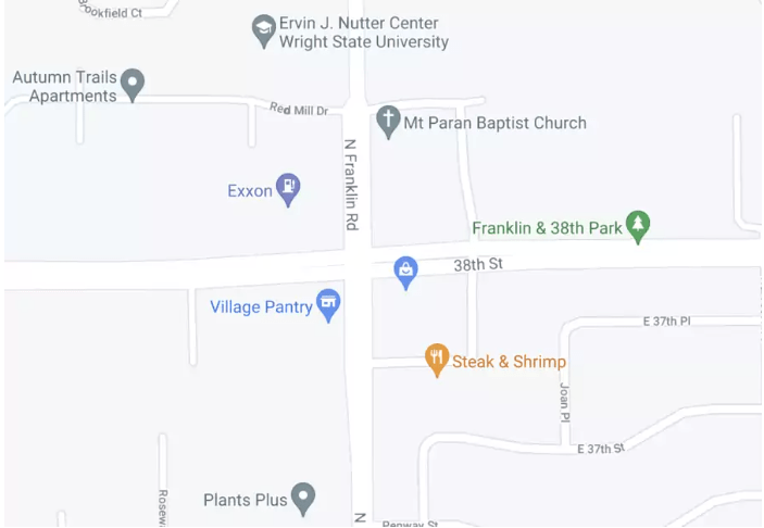 38th and franklin intersection map